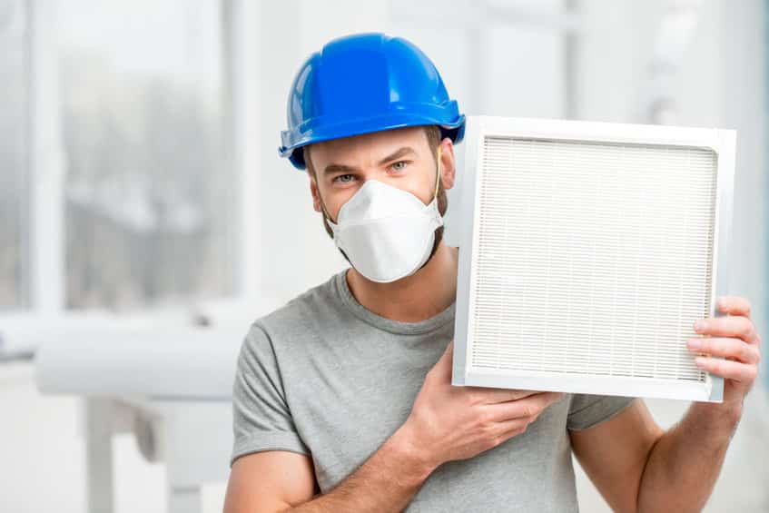 A fresh air conditioner filter.